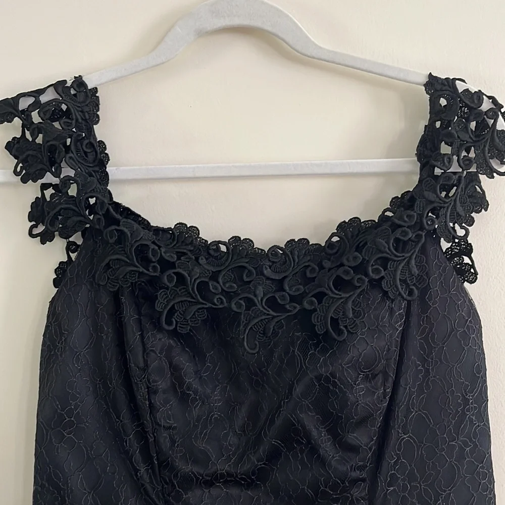 Vintage Loralie Black‎ Event Dress 80s Goth Punk Drop Waist Fairy Prom Halloween